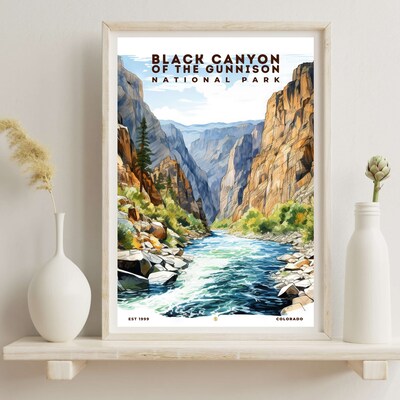 Black Canyon of the Gunnison National Park Poster, Travel Art, Office Poster, Home Decor | S8 - image6